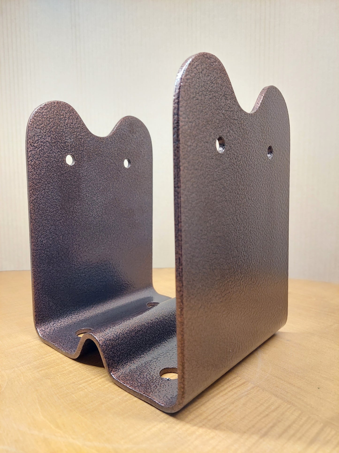 Staffa Portapilastro 16x16 - Finitura Marrone Bucciata
