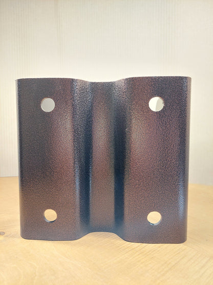 Staffa Portapilastro 20x20 - Finitura Marrone Bucciata