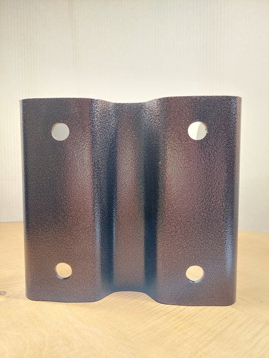 Staffa Portapilastro 20x20 - Finitura Marrone Bucciata
